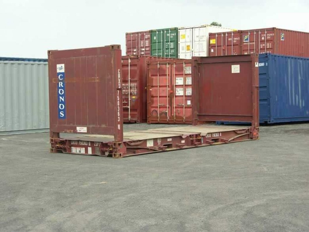 40Ft X 8Ft Used Flat Rack Shipping Container - Image 3