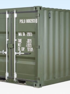 8ft One Trip Shipping Container Green (RAL 6007)