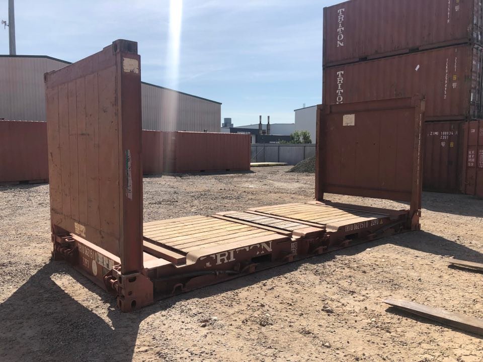 40Ft X 8Ft Used Flat Rack Shipping Container - Image 2