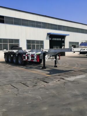 40ft 4 Axel Skeletal Semi Container Trailer