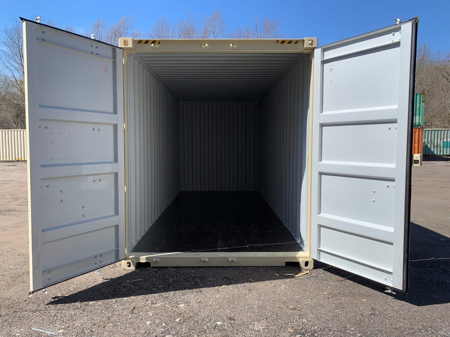 New 20ft x 8ft x 9.6ft Tall **High Cube** Shipping/Storage Container – Wind and Watertight – Beige - Image 4