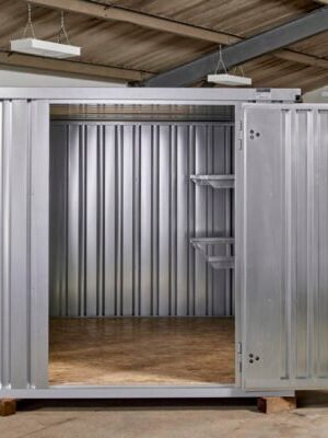 3M X 2.1M Flat Pack Storage Containers – Galvanised