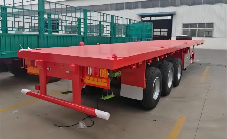 3 Axle Flatbed Tractor Trailer With Mechenical Suspension - Image 2